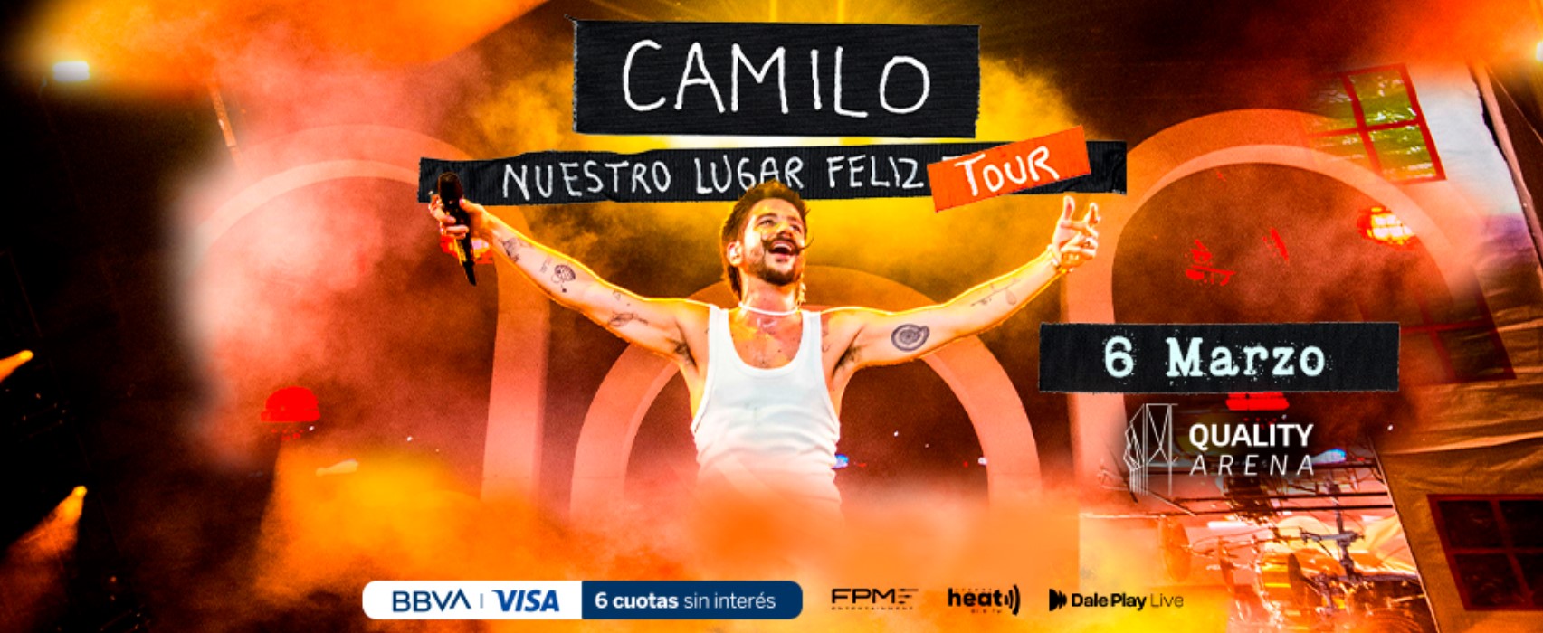 flyer del show de camilo en córdoba