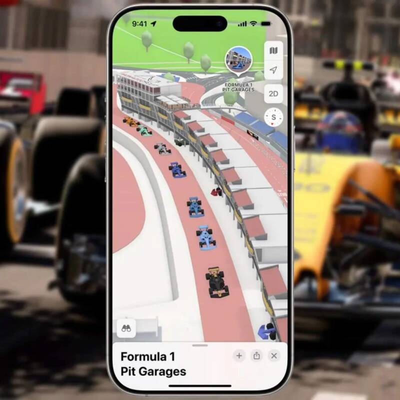 Apple Maps lanza una experiencia 3D inmersiva para fans de la F1