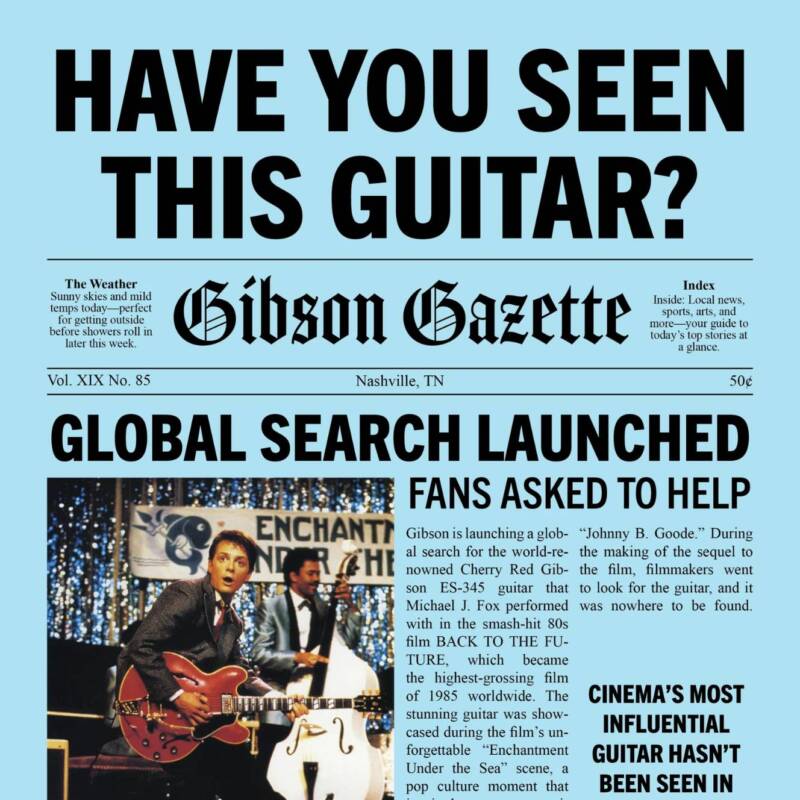 Los actores de “Volver al Futuro” lanzaron una campaña global para encontrar la guitarra de Marty McFly